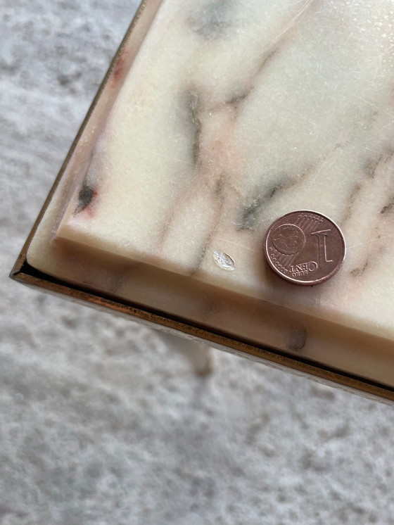 Image 1 of Mid-Century , Vintage Marble & Brass Coffee Table, 1960S