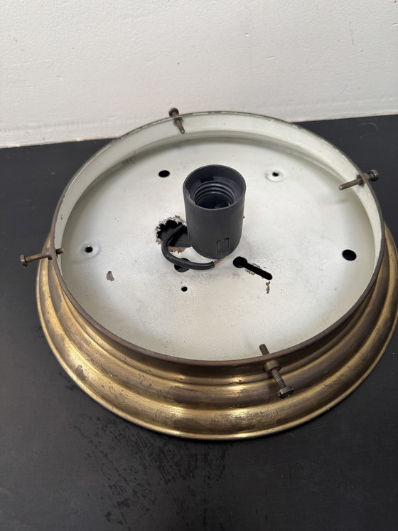 Image 1 of Lámpara de techo Art Déco – Modelo "Huevo" con cristal tallado