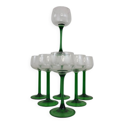 6 Alsace balloon wine glasses