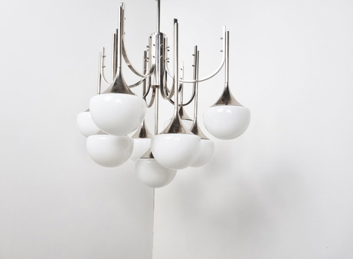 Grande lampadario a tromba Gaetano Sciolari voor Boulanger