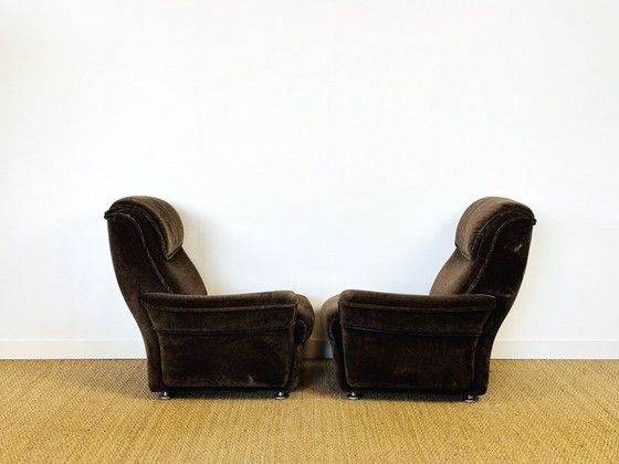 Image 1 of Ensemble de salon vintage en velours, 1960, Set de 3