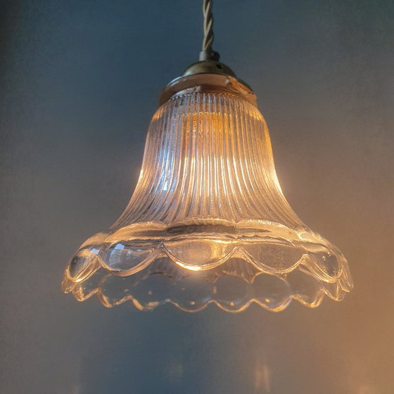 Set of 2 Holophane pendant lamps, Art Deco – Metal (photo 17 of 23)