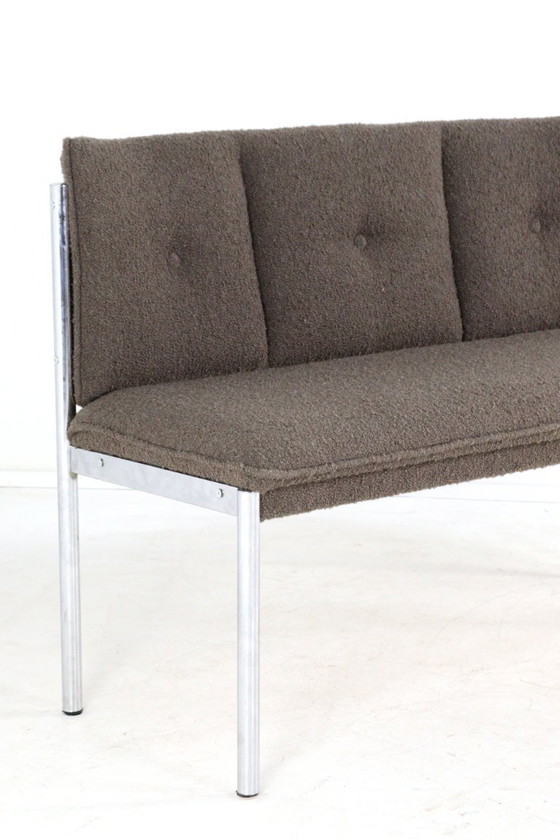 Image 1 of Vintage eetkamerbankje stoelen eetstoelen nieuw gestoffeerd