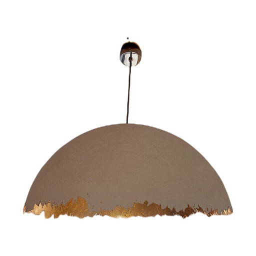 Hanglamp PostKrisi 49 Catellani & Smith, Ø 60 cm, bladgoud (2 beschikbaar)
