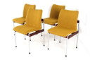 Set of 4 Thereca chairs upholstered vintage