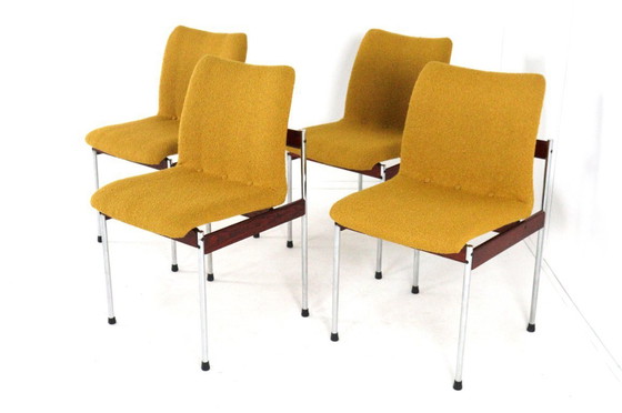 Image 1 of Set of 4 Thereca chairs upholstered vintage