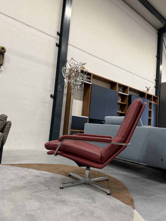 Image 1 of Gelderland 400 Sessel Rotes Leder Design Stuhl