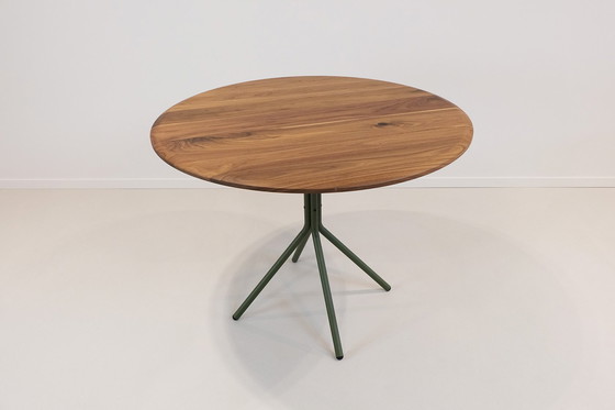 Image 1 of Bogaerts walnut table with green frame