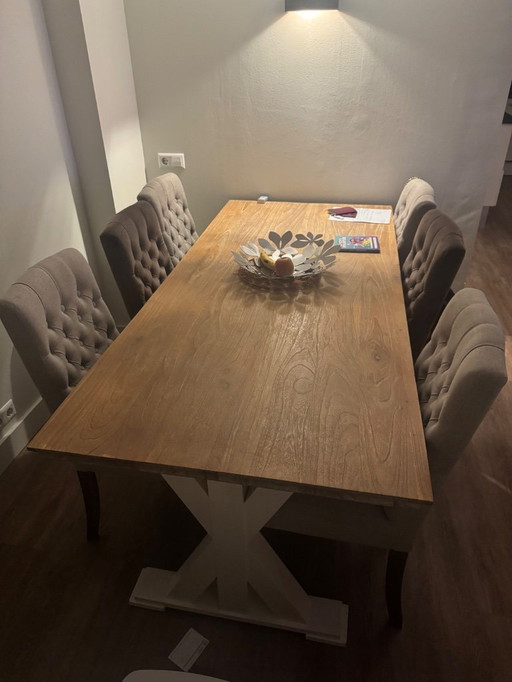 Riverdale dining table and 6 chairs (3 colors)