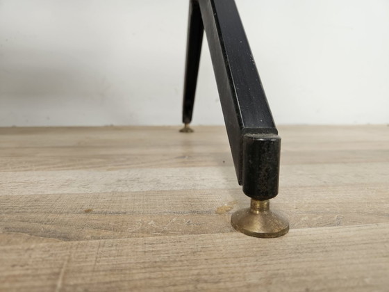 Image 1 of 1960s teak floor/sky bookcase with shelves and compartment