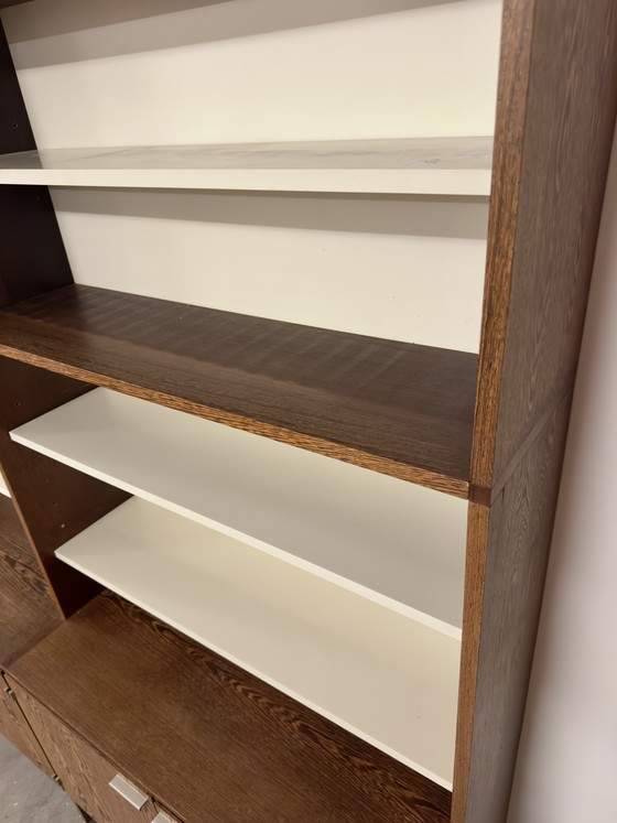 Image 1 of Vintage Pastoe modulair wengehouten wandmeubel 
