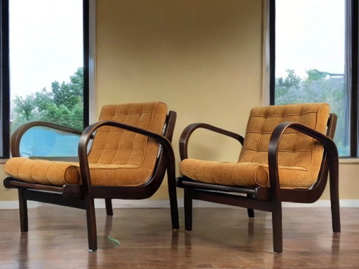 2 Fauteuils Kropaček & Kozelka, Mid-Century Tchèque 1940S