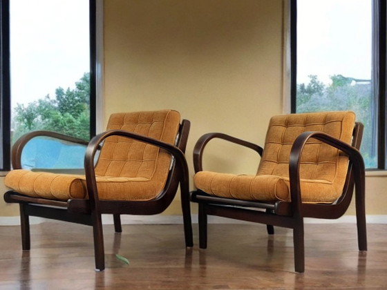 Image 1 of 2 Fauteuils Kropaček & Kozelka, Mid-Century Tchèque 1940S