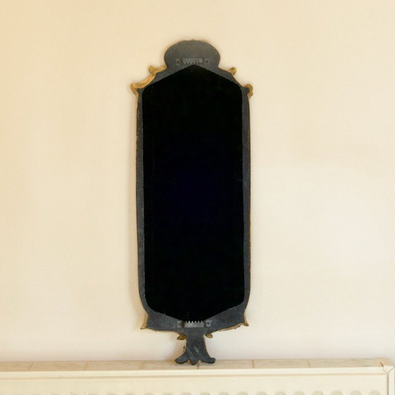 Image 1 of Exceptionnel triptyque de miroirs baroques du XIXe siècle en bois doré