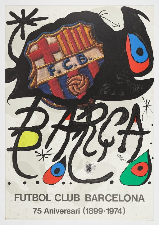 Joan Miro – Futbol Club Barcelona 75 Jubiläumsdruck – giclee prints, Paper