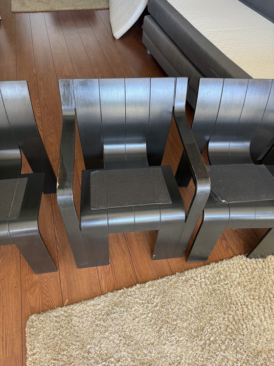 Image 1 of Sedie a listelli Gijs Bakker 5 pezzi