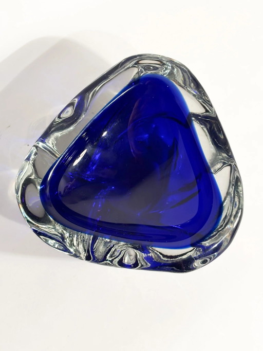Posacenere triangolare blu in vetro di Murano anni '80 – decoratieve objecten, Murano Glass (photo 2 of 14)