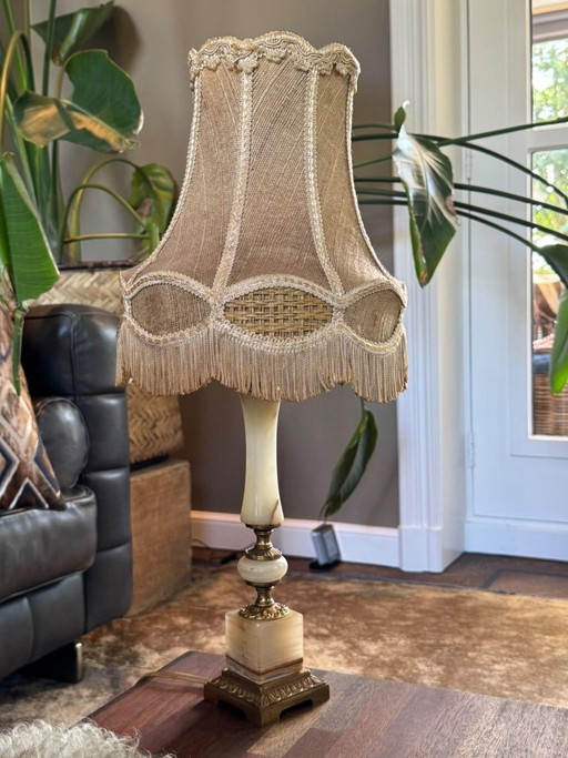 Vintage Marmor Tischlampe
