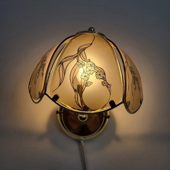 Image 1 of Hollywood Regency 1970er Wandleuchte