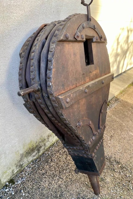 Image 1 of Large blacksmith's bellows made of genuine wood and leather
