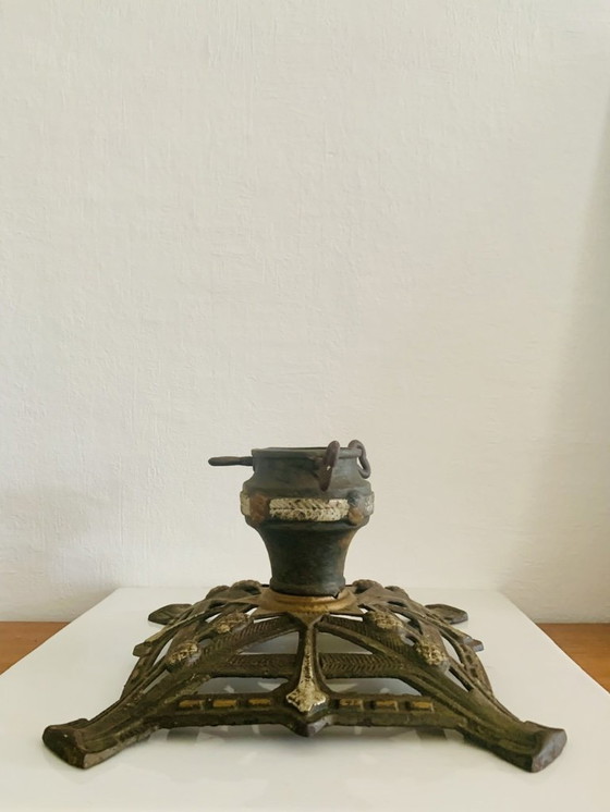 Image 1 of Vintage Art Deco kerstboomstandaard van gietijzer uit Duitsland, circa jaren 20/30.