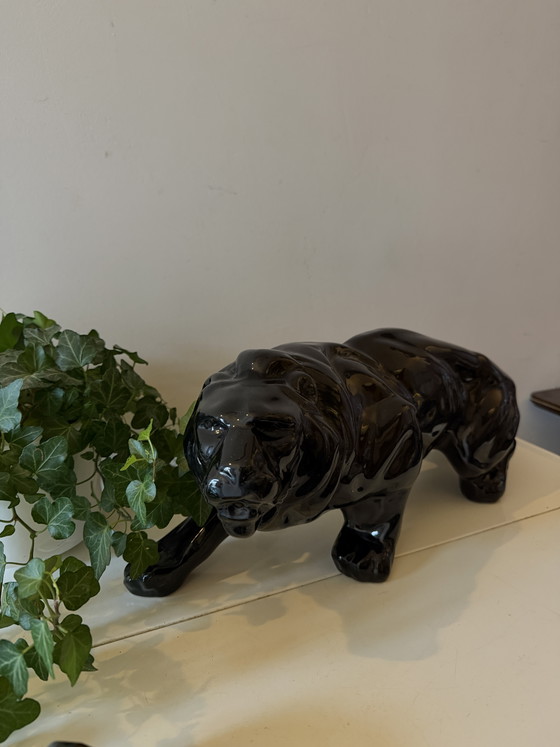 Scultura di Leone in Ceramica Italiana – Oggetti decorativi (photo 5 of 5)
