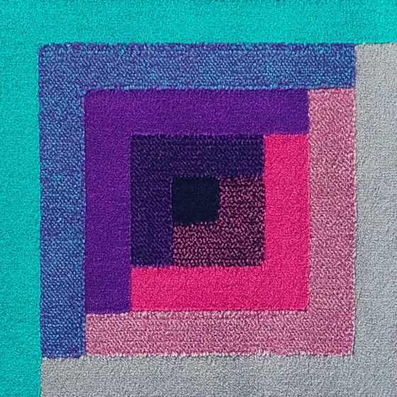 Image 1 of 1980s Gorgeous Geometric Italian Woolen Rug by Missoni for T&J Vestor