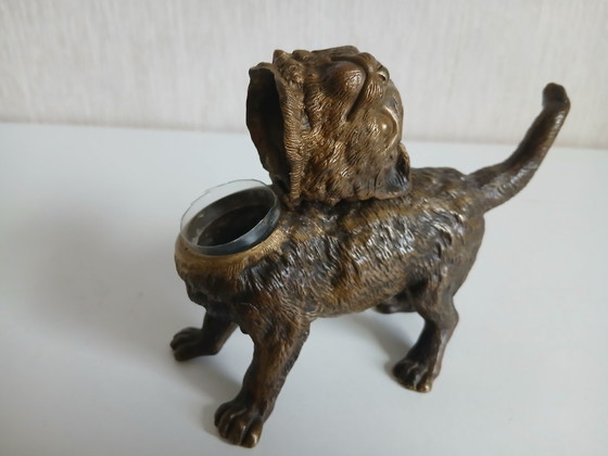 Image 1 of Franz Xavier Bergmann (1861-1936) large bronze cat as an inkwell