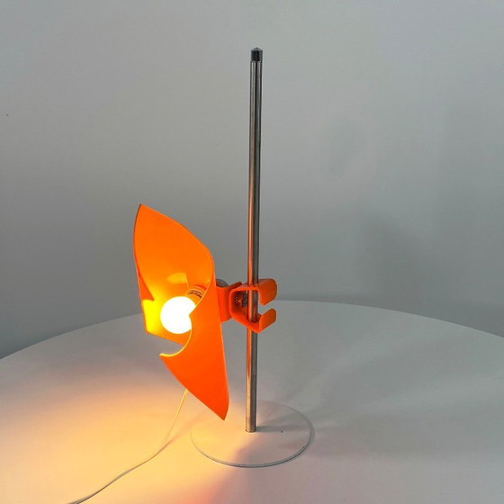 Image 1 of Orange Space Age Adjustable Desk Lamp, 1970s