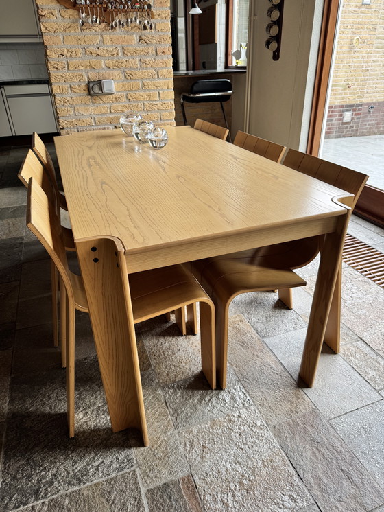 Image 1 of 6 Gijs Bekker strip chairs + strip dining table