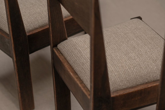 Image 1 of Früher Satz minimalistischer Esszimmerstühle, Haagse Schule