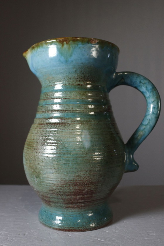 Image 1 of Frédéric Watteel in Strasbourg - Large jug with cloudy enamels, Alsace, 1950s