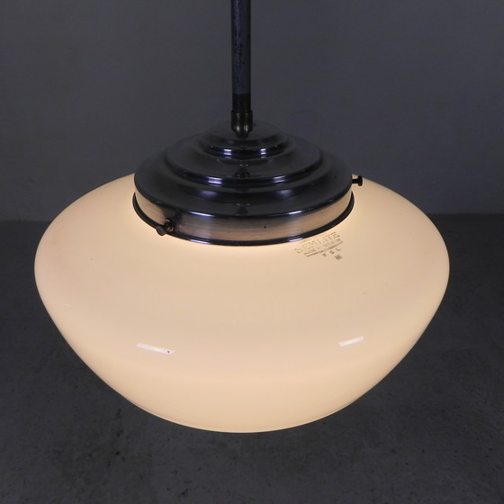 Image 1 of Art Deco Pendant Lamp With Stepped Glass Shade, Semlite Vsl, 1930s