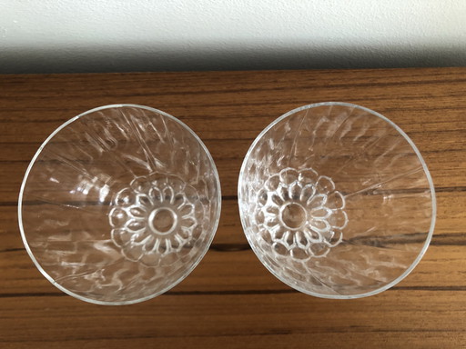 Set Of 2 Antique Glasses, René Lalique Series Blois