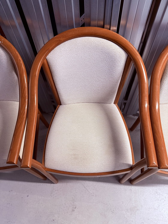 Image 1 of 3x BP Sedie Design „MANUELA“ – Original Made in Italy – Buche Holzstuhl mit Armlehnen 