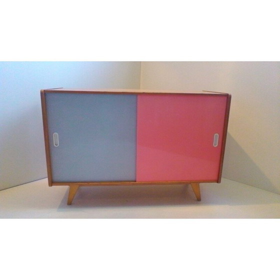 Image 1 of Vintage storage cabinet with sliding doors by Jiri Jiroutek for Interi Praha, 1960