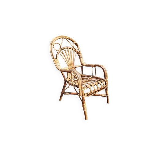 Sillón infantil de ratán