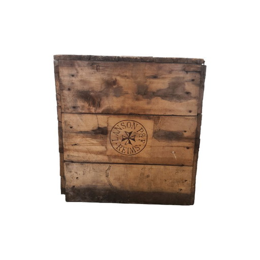 Old Lanson champagne bottle case, early 1900s