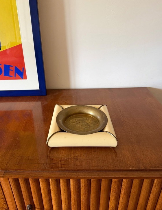 Image 1 of Tommaso Barbi, mid-century brass ashtray, Italy 1970