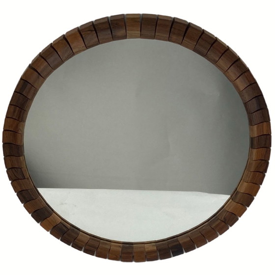 Image 1 of Mid-Century Danish Teak & Rosewood Mirror, 1960S