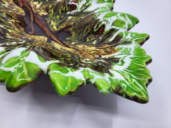 Image 1 of Taza de cerámica verde Vallauris Francia Costa Azul 1970