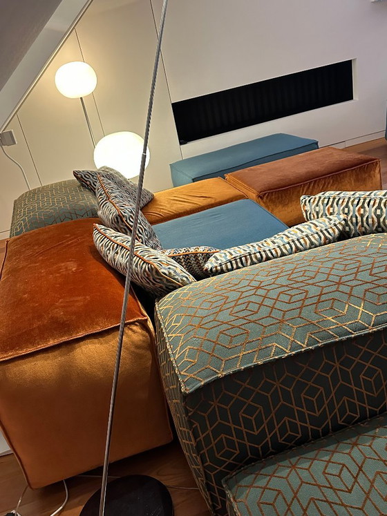 Modulaire bank Living Divani Extrasoft – 14 modules – Modulaire banken, Textiel (photo 10 of 14)