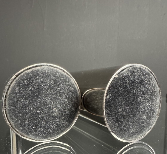 Image 1 of Bougeoirs cylindres chromés années 80