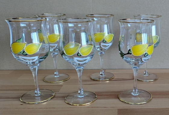 Glazenset, 6 wijn-/drinkglazen, "Tiffany" van Paul Nagel – Glazen & Karaffen, Glass (photo 2 of 9)