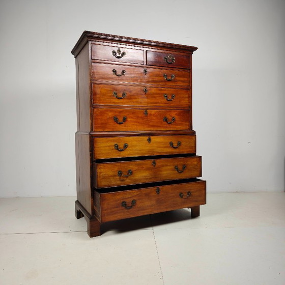 Englische georgianische Mahagoni-Kommode, um 1820 – Kommoden, Wood (photo 3 of 10)
