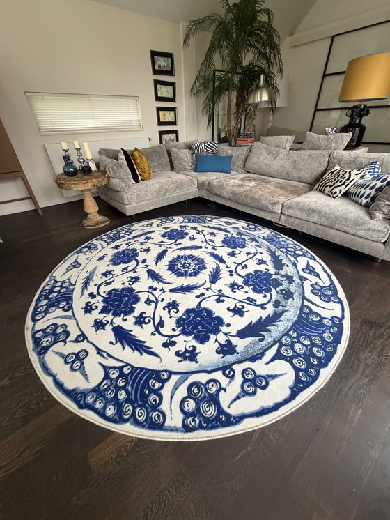 Image 1 of Tappeto Moooi Delft piatto blu Marcel Wanders