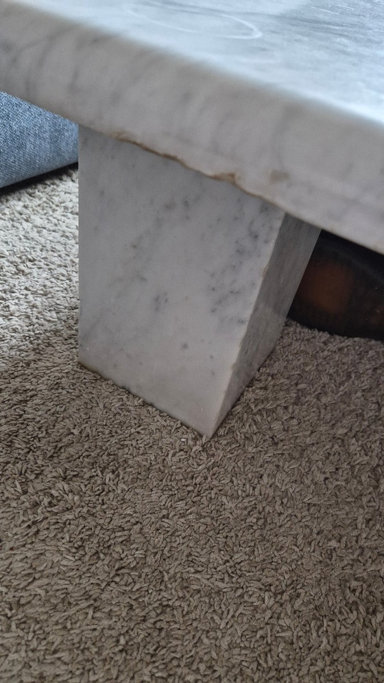 Marmor Couchtisch, weiß, Couchtische, Modern (Foto 5 von 5)