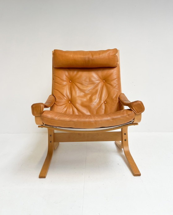 Image 1 of Fauteuil Siesta avec repose-pieds, conçu par Ingmar Relling pour Westnofa, années 1970