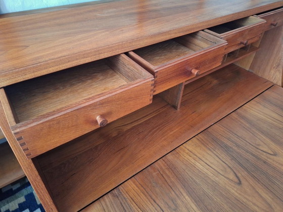 Image 1 of Scrivania Secretaire Berhard Pedersen in teak, Danimarca anni '60