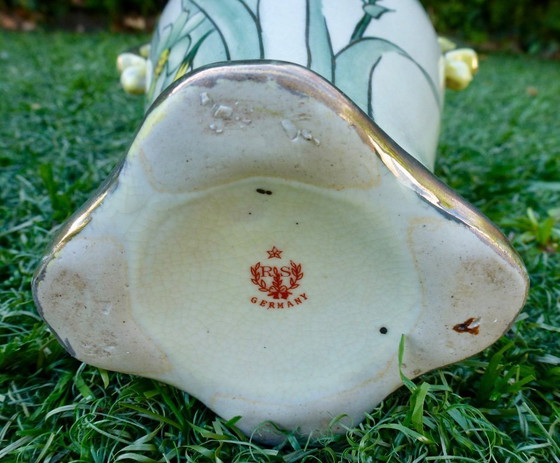 Image 1 of Dos jarrones antiguos de porcelana de estilo Art Nouveau, obra de Reinhold Schlegelmilch.